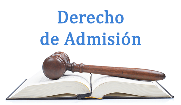 derecho de admisión